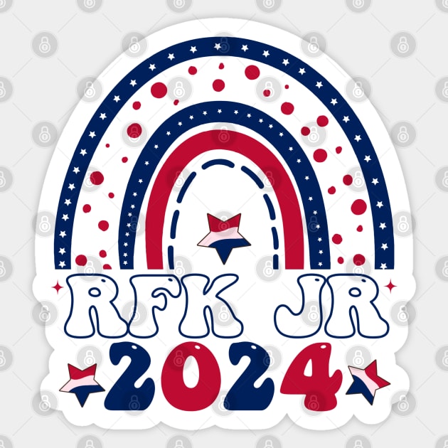 Robert Kennedy JR. 2024 Presidential RFK JR 2024 Groovy Design Sticker by Pezzolano